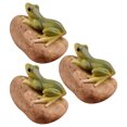 thumbnail image 2 of 3 Pcs Statues de Grenouille en Résine pour Décoration Couleur Verte Design Classique Imperméable 4.5 Pouces, 2 of 8