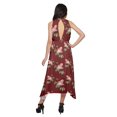 thumbnail image 2 of Moomaya Robe Mi-Mollet Sans Manches pour Femmes avec Encolure Licou Vêtements d'Été, 2 of 5