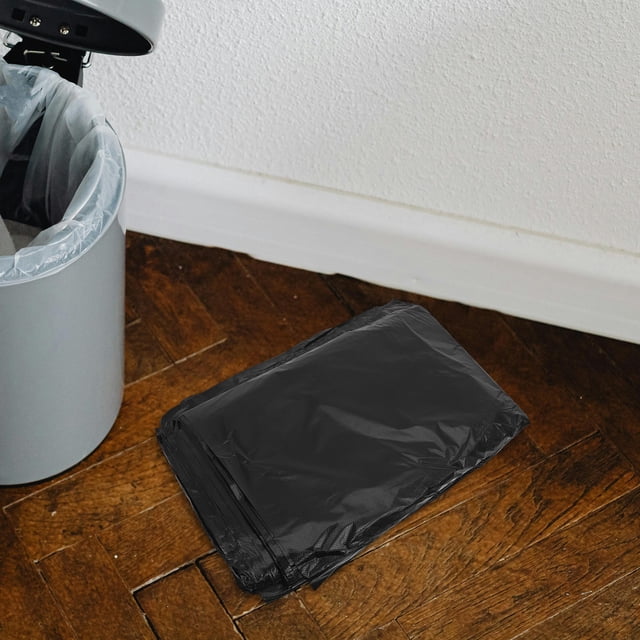 ELAYARD 50pcs Strong Garbage Tote Bags Durable Black for Office Use