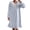 Blue, variant on Chbgutlmr Womens Nightgown Winter Flannel Fleece Comfy Warm Pajamas Lace Patchwork Tie Front Ruffle Hem Thick Homewear Dress