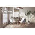 thumbnail image 2 of Aykah Eiffel Glass Dining Table For 2/4, Tempered Glass Top With Wood legs For Dining Room, Kitchen, 2 of 10