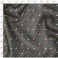 thumbnail image 4 of Soimoi Gray Velvet Fabric Swan & Moroccan Damask Print Fabric by Yard 58 Inch Wide, 4 of 5