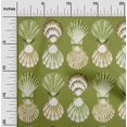 thumbnail image 2 of oneOone Cotton Flex Green2 Fabric Sea Shells Ocean Sewing Craft Projects Fabric Prints By Yard 40 Inch Wide, 2 of 4