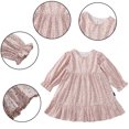 thumbnail image 2 of Qudderr Robe à Manches Longues pour Tout-Petits Fille, Robe Décontractée à Fleurs pour Bébé 18 Mois-6 Ans, Printemps Automne, Robe Soleil à Col Rond pour Filles, 2 of 9