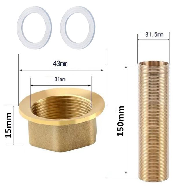 Faucet Fixed Foot Screw Cold Hot Water Brass Pipe Nuts Tap Repair Nut Extension