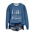 thumbnail image 2 of EGNMCR Chandail en Molleton de Noël Col Rond Imprimé Ample Manches Longues Sans Capuche, 2 of 4