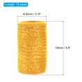 thumbnail image 2 of Unique Bargains 2pcs Decorative Mesh, 5.9in x 10 Yard Mesh Ribbon Roll Foil Metallic for Christmas Tree Decoration, Gold, 2 of 6