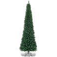 thumbnail image 1 of Costway Arbre de Noël Crayon Artificiel en PVC de 7 Pi, Mince, avec Support, Déco Maison, Vert, 1 of 10