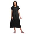 thumbnail image 1 of Moomaya Robe de Nuit en Coton Unie pour Femmes à Manches Courtes, 1 of 6