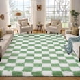 thumbnail image 1 of Checkered Rug 8x10 Fluffy Rug Checkered – Large Plush Rug for Bedroom, Ultra Soft Non-Slip Fluffy Carpet for Living Room – Modern Indoor Floor Rug, 1 of 8