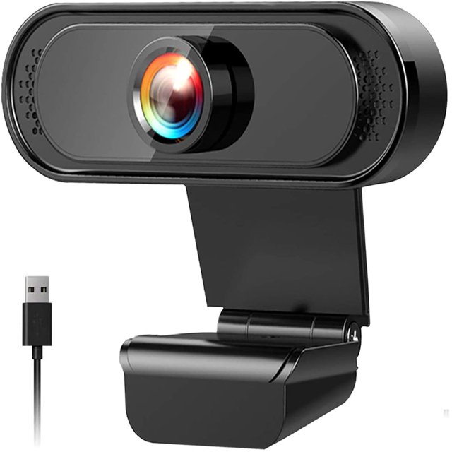 1080P Webcam with Microphone, Plug and Play USB Computer HD Streaming Webcam for PC Mac Desktop Laptop YouTube Skype Twitch Video Conferencing Recording Streaming Online Classes Gaming