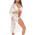 thumbnail image 1 of Sorties de Plage, Robe de Plage pour Femmes en Dentelle Ajourée à Franges, Couleur Unie, Style Bohème, Sorties de Plage, 1 of 6