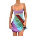 thumbnail image 1 of Fortune Robe Fourreau pour Femmes Y2K Moulante Mini Robe Nuisette Coupe Ajustée Robe à Bretelles, 1 of 9