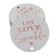 thumbnail image 1 of Inkdotpot Pack Of 100 Let Love Sparkle Wedding Favor Paper Tags Craft Real Rose Gold Foil Hang Tags, 1 of 6