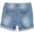 thumbnail image 2 of VIP Jeans Women's Mid Length Distressed Denim Shorts, Acid Wash, Size 7, 2 of 5