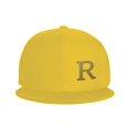 thumbnail image 3 of ZICANCN Alphabet R Pattern Baseball Caps, Trucker Hats for Men And Women, Adjustable Breathable Flat Caps, Yellow, 3 of 6