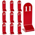 thumbnail image 1 of Aspire 10Pcs Acrylic Table Numbers, Tent Style Numbers Sign, Double Sided Table Number Card for Restaurant-Red-Number 11to20, 1 of 6