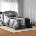 thumbnail image 1 of Mainstays 5-Piece Plaid Comforter Set, King, 1 of 6