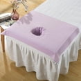 thumbnail image 3 of Housse de Demi-Table en Coton pour SPA, Salon de Beauté, Lit, Trou pour le Visage, Serviette, Bleu Neige, 3 of 6