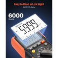 thumbnail image 3 of KFFKFF Digital Multimeter, 6000-Count TRMS DC/AC Voltmeter Current Tester, Auto-Ranging Multimeter, 3 of 9