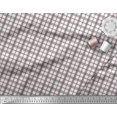 thumbnail image 2 of Soimoi Pink polyester Crepe Fabric Window Pane Check Printed Fabric 1 Yard 42 Inch Wide, 2 of 3