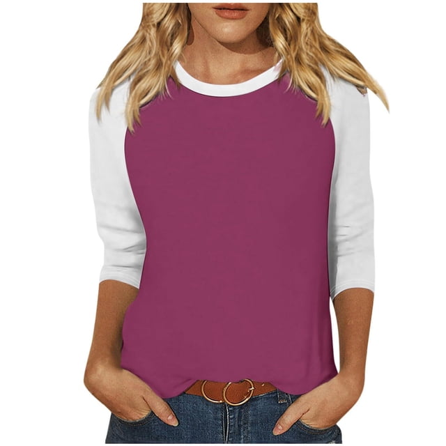 Birdeem Blouse pour Femmes Mode pour Femmes T-Shirt Imprimé Manches 3/4 Blouse Col Rond Hauts Décontractés