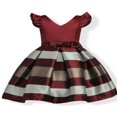 thumbnail image 3 of Robe de Fête Formelle à Rayures avec Nœud pour Bébé Fille, 3 of 6