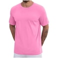 thumbnail image 2 of Gspmoly T-Shirt pour Homme, T-Shirt à Manches Courtes pour Homme T-Shirt Décontracté Uni Version Filet Col Rond Manches Courtes Version Légère Haut/chemise à Manches Courtes Col Rond Sorties Aubaines, 2 of 5