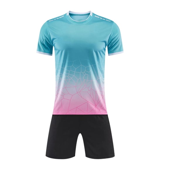 Custom Printing Boys Football Training Jersey Children's Football Shirts Boys Soccer Wear Uniform Sets for Kids