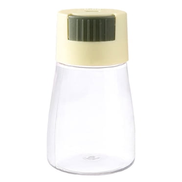 Distributeur d'Épices en Verre à Poussoir de Précision avec Mesure de 0,5 g, Couvercle Hermétique pour Sel, Poivre Ou Assaisonnements, Conception Sans BPA pour la Cuisine Ou la Salle à Manger