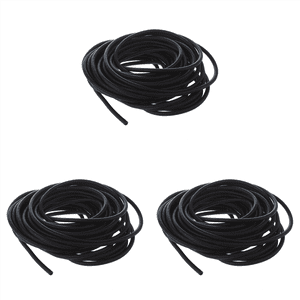 3X Tubing Exercise Rubber Resistance Band Catapult Dub Elastic, Black 10M