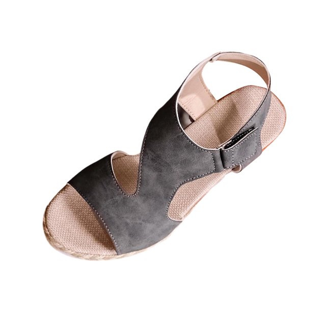 Sandals for Women, Wedge Heel Roman Style, Plus Size Comfortable, Spring Summer Trendy, Thick Sole, Breathable Fabric