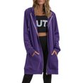 thumbnail image 2 of Innerwin Sweatshirts à Capuche Zippés pour Femmes Sweat à Capuche Automne Couleur Unie Chaud Violet L, 2 of 3