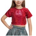 thumbnail image 2 of Rbaofujie Girls Athletic Tank Tops Round Neck Basic Cute Dance Crop Tops for Kids, 2 of 4