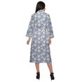 thumbnail image 3 of Moomaya Cotton Robe Women Long Printed Cotton Crossover Summer Bathrobes, 3 of 6