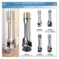 thumbnail image 5 of Minuteman International Neoclassic Outils de Foyer, Chrome Poli et Noir, 5 of 5