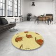thumbnail image 4 of Ahgly Company Tapis d'Intérieur Lavable en Machine Carré Transitionnel Brun Cannelle, 8 Pieds Carré, 4 of 7