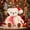 B 3E1, variant on ZZkhGO White Christmas Teddy Bear Doll, Plush Bear with Red Santa Hat Ornament, Soft Holiday Decoration Gift for Kids