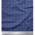 thumbnail image 1 of Soimoi Blue Velvet Fabric Wild Animal Skin Small Printed Craft Fabric by The Yard 58 Inch Wide, 1 of 3