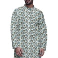 thumbnail image 4 of Atasi Button Down Asymmetric Printed Long Sleeve Rayon Kurta Pyjama Set, 4 of 4