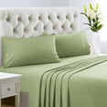 thumbnail image 1 of 1200 Thread Count 100% Egyptian Cotton 4-Piece Bed Sheet Set (1 Flat, 1 Fitted Sheet, 2 Pillow Covers) 27 Inches Deep Pocket Solid Pattern, 1 of 5