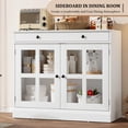 thumbnail image 1 of GloryStar Sideboard Buffet Cabinets with Glass Door with Drawer, 35.4" Modern Buffets Sideboards for Dining Room, Kitchen, 1 of 8