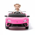 thumbnail image 1 of KidsVIP 12V Lamborghini Huracan 4x4 Ride-On Car W/ Rubber Wheels, Bluetooth Music & Remote, 1 of 6