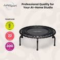 thumbnail image 3 of JumpSport 370 PRO Trampoline D\'entraînement Physique Intérieur Robuste et Léger de 39 Po, Noir, 3 of 10