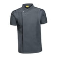 thumbnail image 3 of lionlar Veste de Chef à Manches Courtes pour Café Restaurant Uniforme Unisexe Gris TTG, 3 of 8
