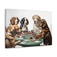 thumbnail image 4 of Dogs Playing Poker Funny Game Playing Card Canvas Wall Art for Home Decor Ready-to-Hang, 4 of 7