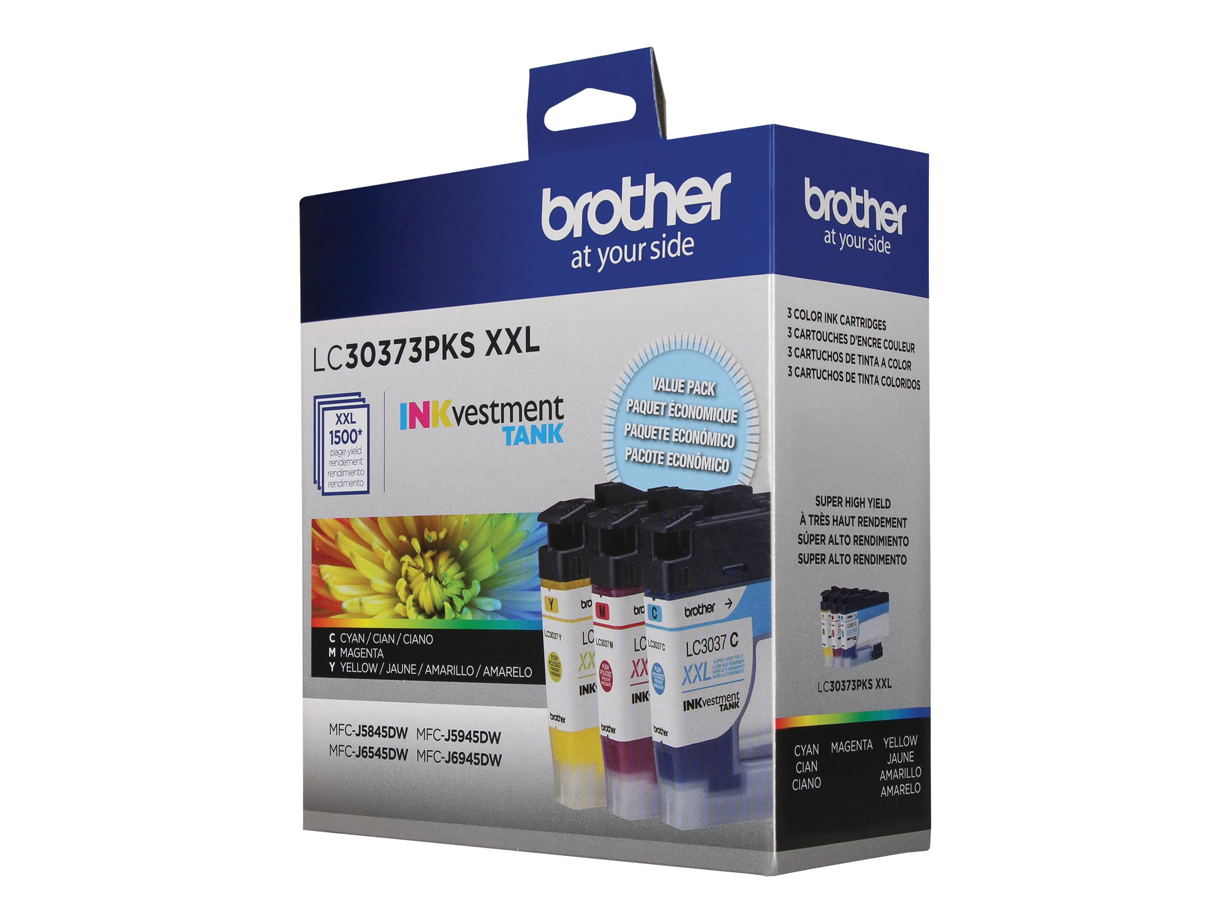 BROTHER LC3037 Super High-Yield Black Ink Cartridges, 3-Pack