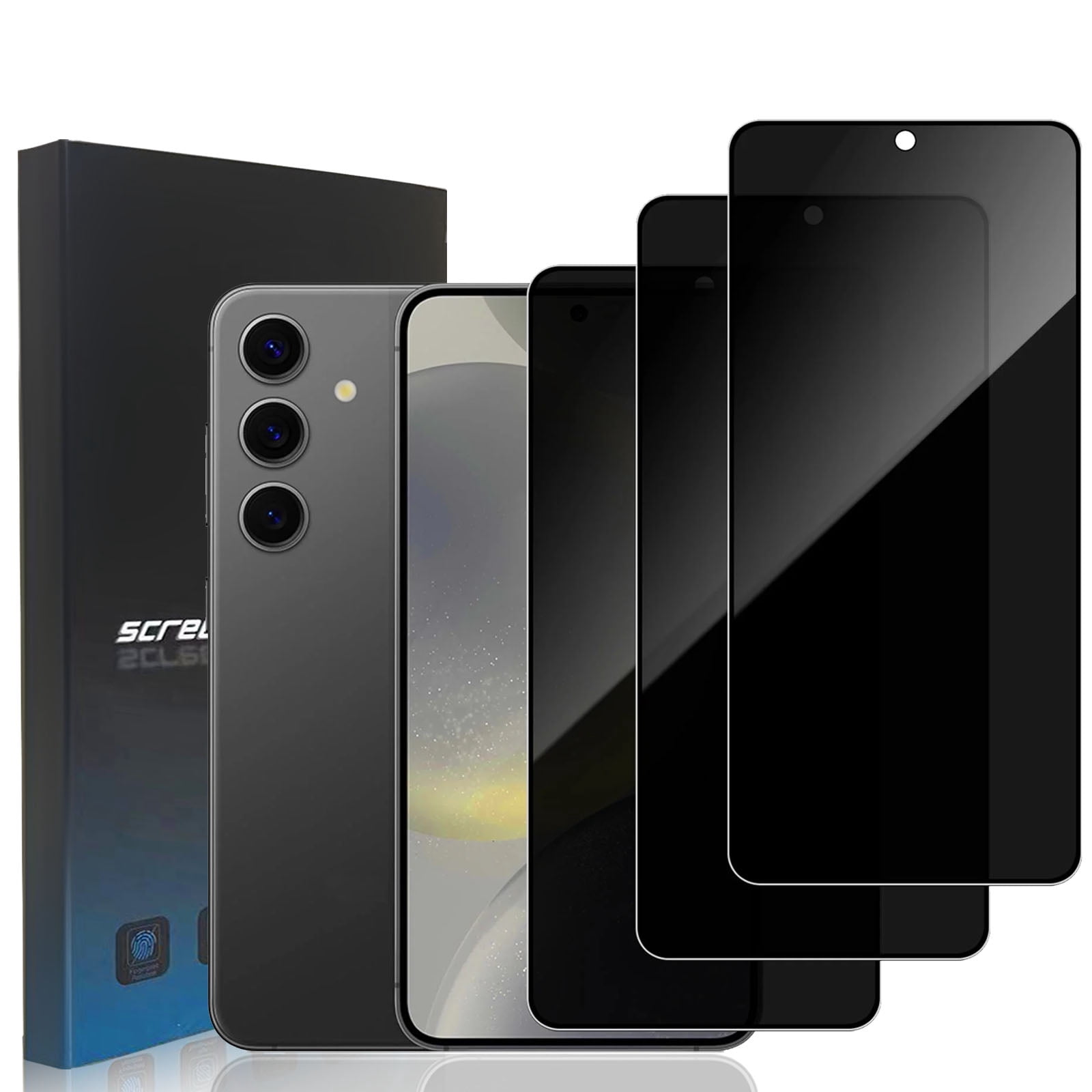 Zonyee [3 Pack] Privacy Screen Protector for Samsung Galaxy S24, Anti-Spy Tempered Glass Film,Bubble-Free