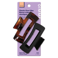thumbnail image 1 of Gimme Beauty Rectangle Claw Clip For Thick Hair, Black Tortoise, 2 Count, 1 of 4