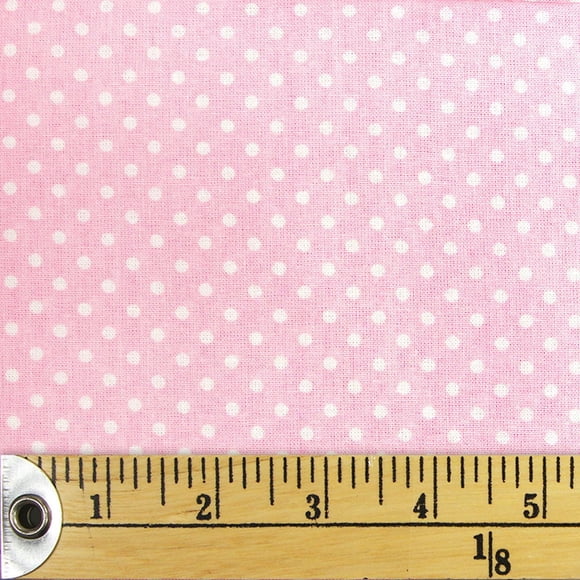 Fabric Creations Pink Dot Cotton Fat Quarter 45 × 53 cm (18 × 21 in), Light Pink
